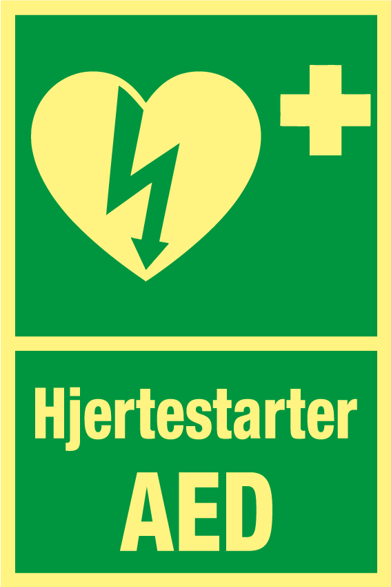 Hjertestarter Aed 20 X 30 Cm Ja Skilter As